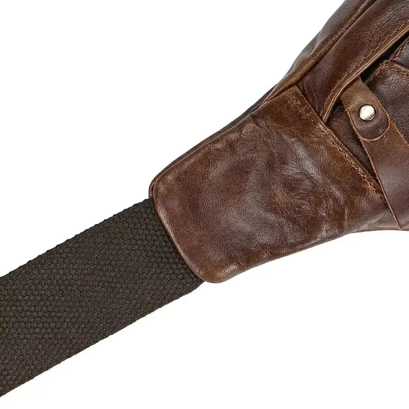 Sacoche Banane Cuir Homme