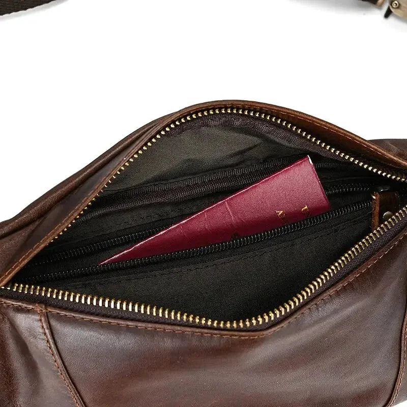 Sacoche Banane Cuir Homme