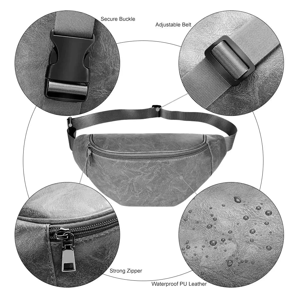 Sacoche Banane Noire Femme